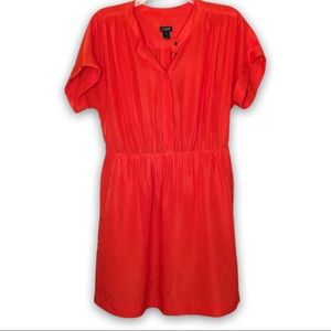 J crew | Orange Shirt dress with pockets